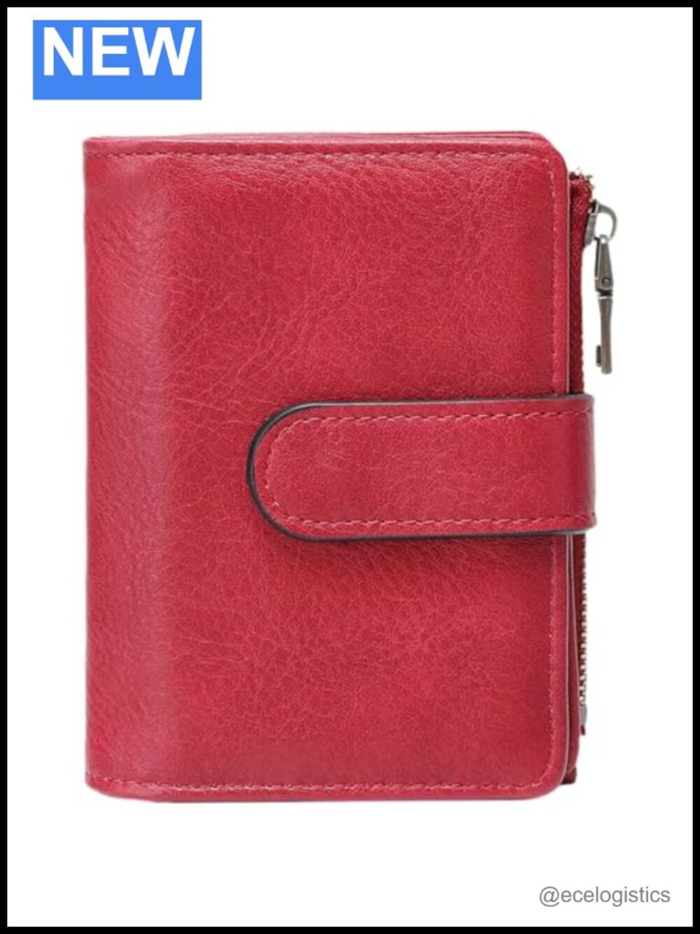 Genuine Leather RFID Blocking Bifold Wallet with Zipper Coin Pocket